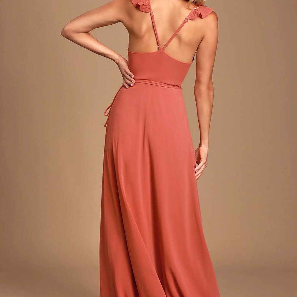 NEW! Here’s to Us Rose High-Low Wrap Dress - Picture 2 of 8